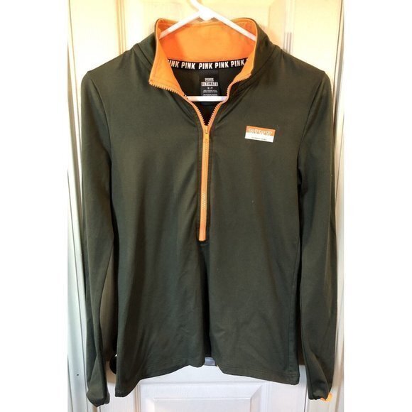 Victoria's Secret Tops - Victoria’s Secret Womens Small 1/4 Zip Dark Green Long Sleeve Athletic Shirt